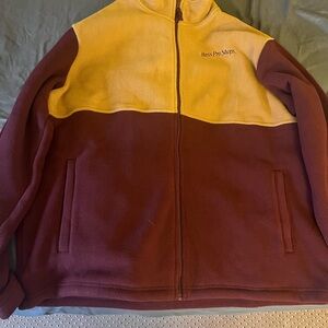 Bass Pro Shops Yellow and Brown Fleece Jacket